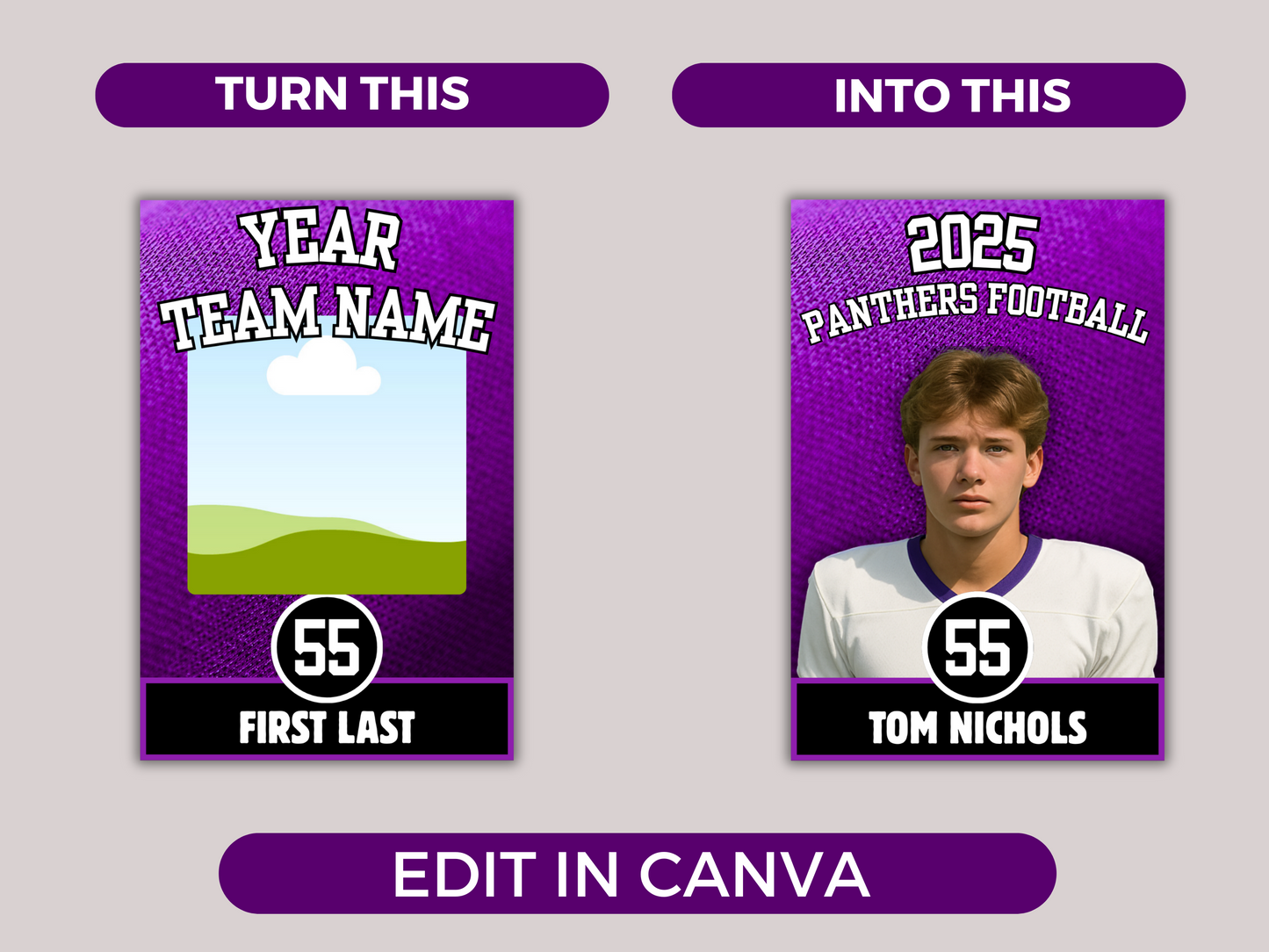 Editable Sports Team Roster Lanyard Template