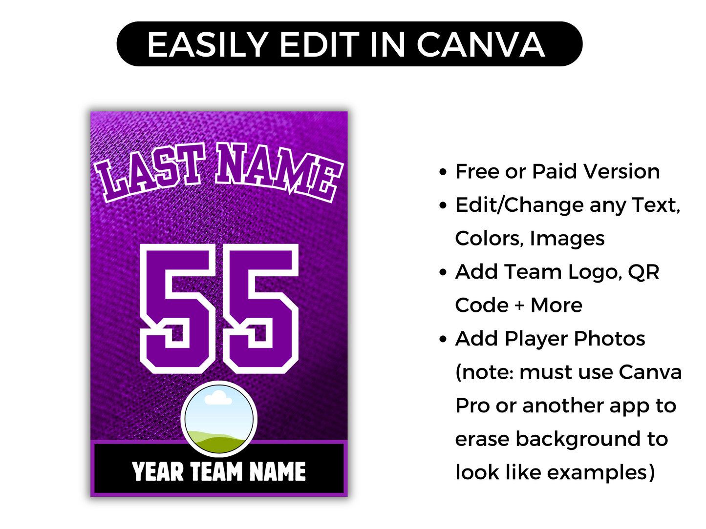 Editable Sports Team Roster Lanyard Template