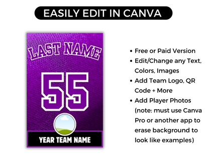 Editable Sports Team Roster Lanyard Template