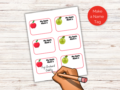 What's Your Apple Name Game + Name Tags