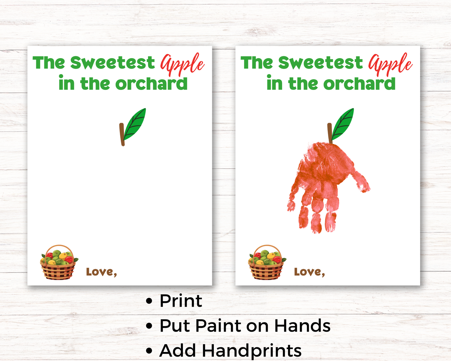 Apple Fall Handprint Art