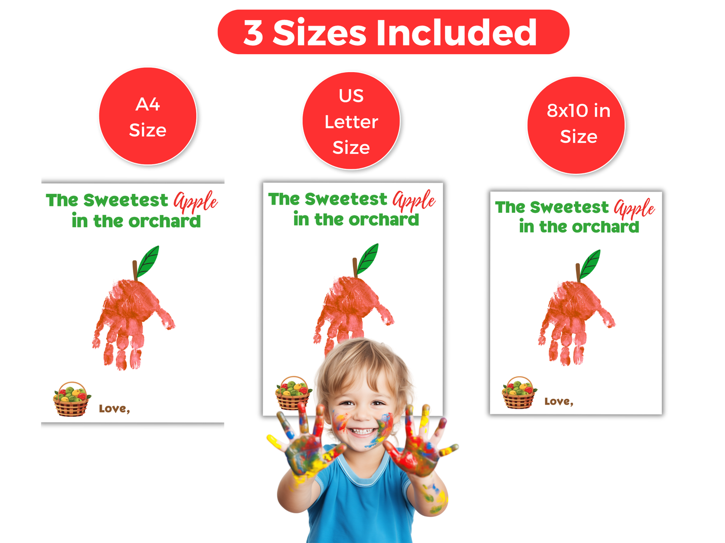 Apple Fall Handprint Art