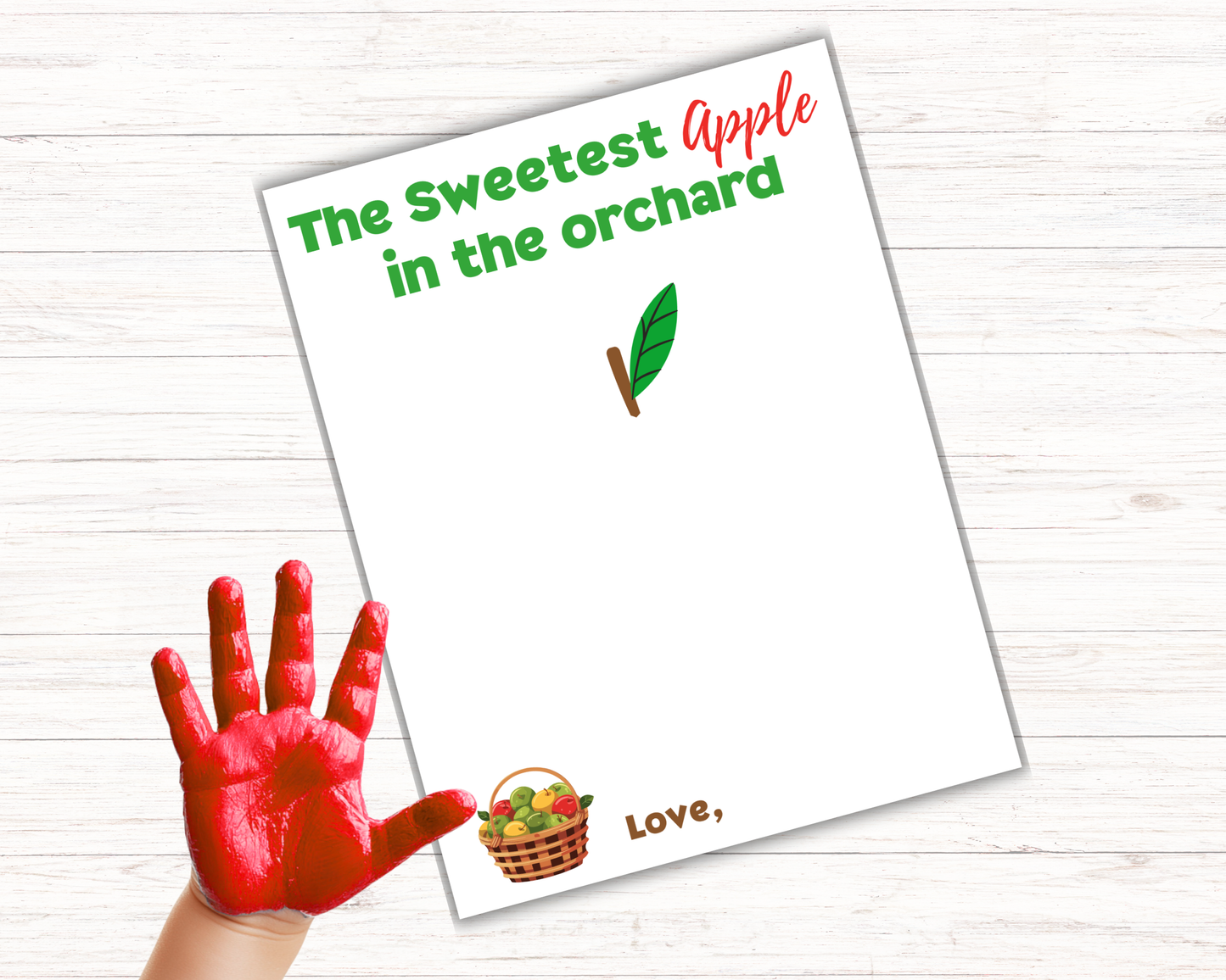 Apple Fall Handprint Art