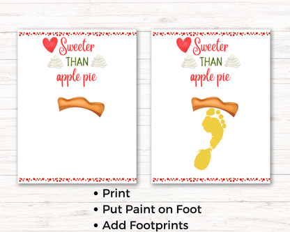 Apple Pie Footprint Art