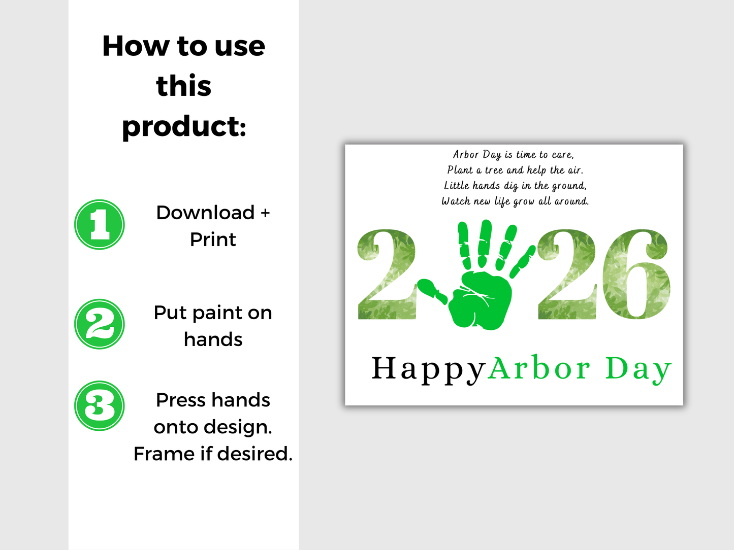 Arbor Day 2026 Handprint Art