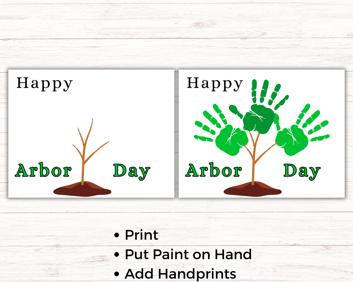 Arbor Day Handprint Art Bundle