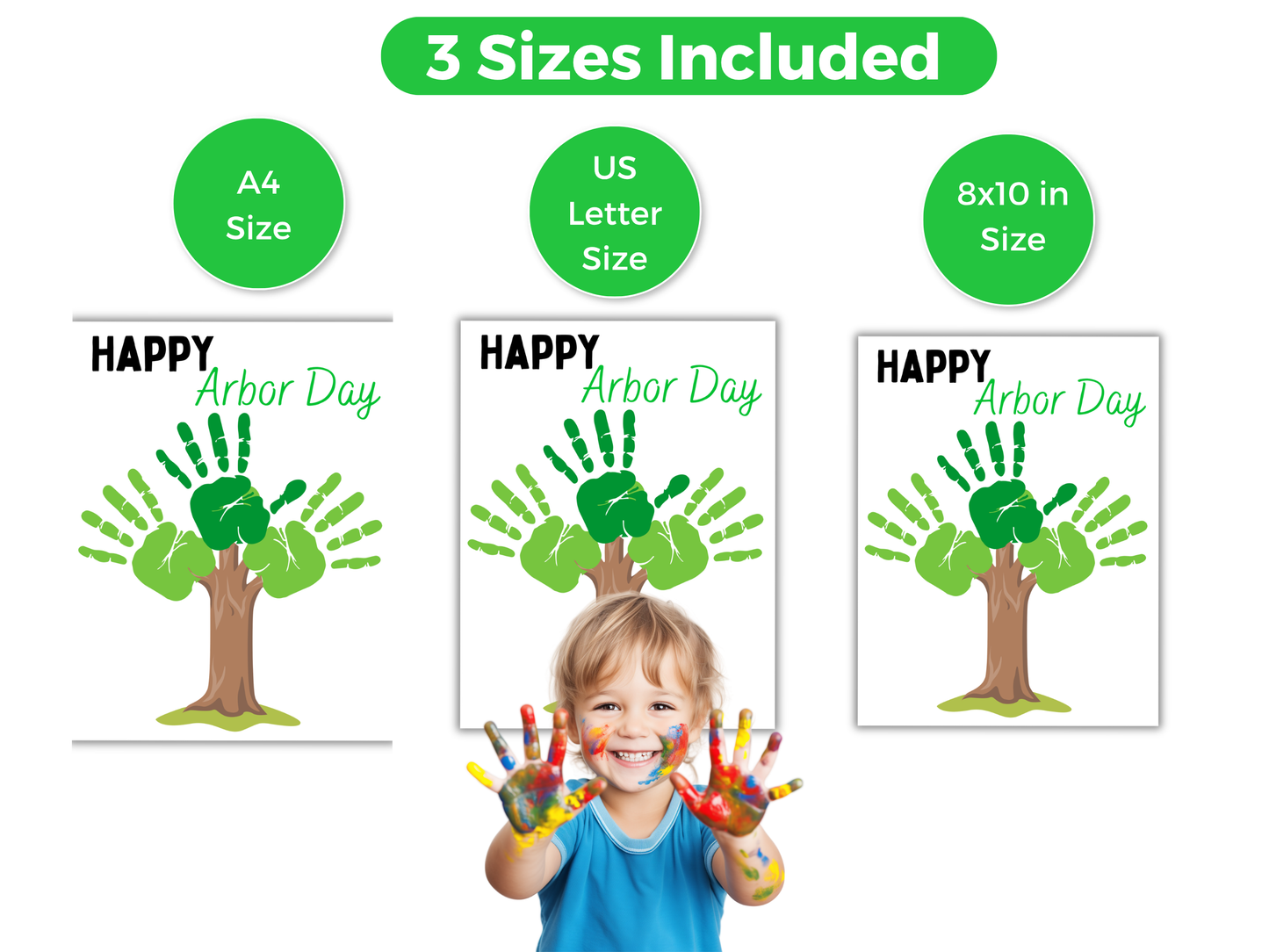 Arbor Day Handprint Art Bundle