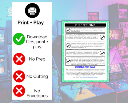 Arcade Escape Room for Kids