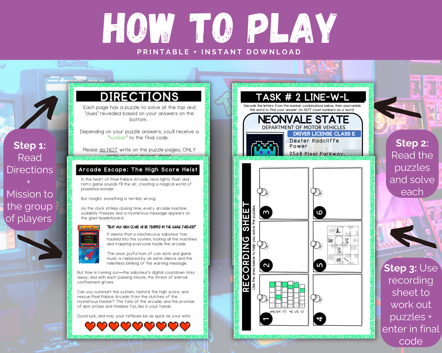 Arcade Escape Room for Kids