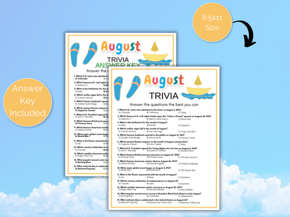 August Trivia Game