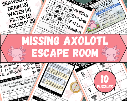 Axolotl Escape Room for Kids