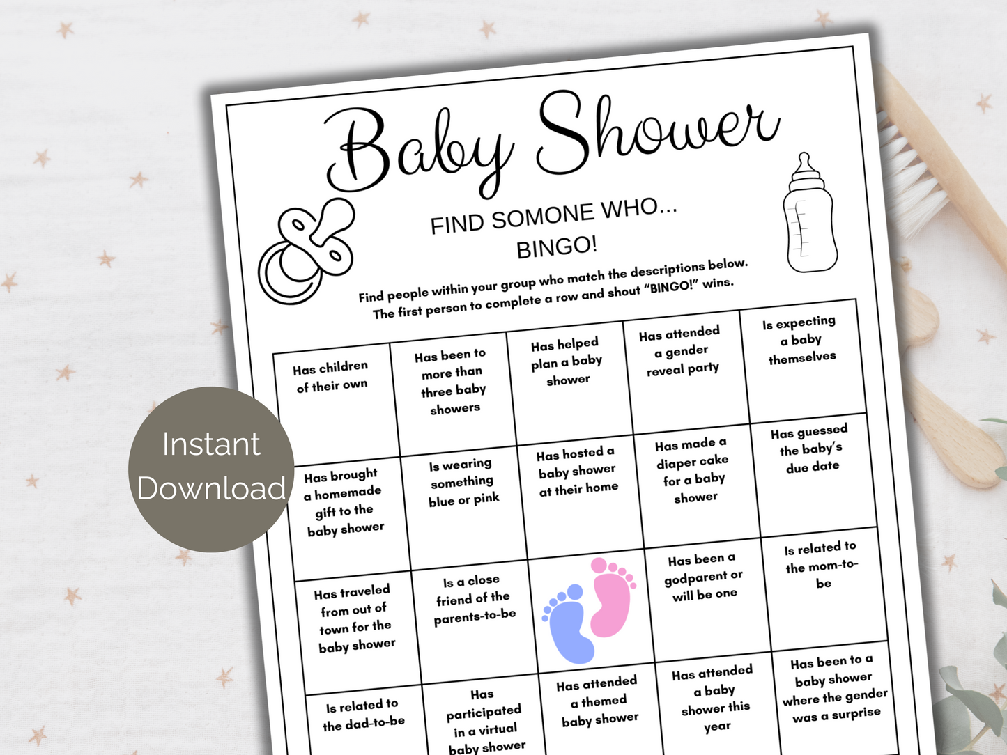 Baby Shower Find Someone Who