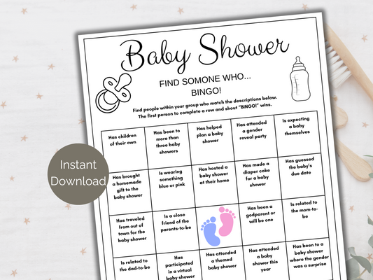 Baby Shower Find Someone Who