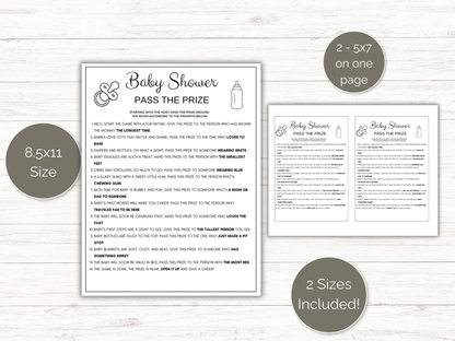 Baby Shower Pass The Prize