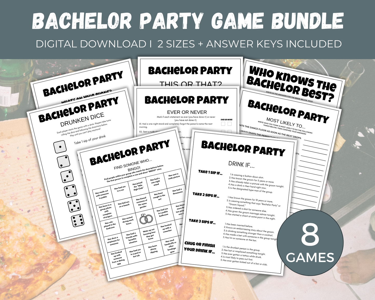 Bachelor Party Game Bundle