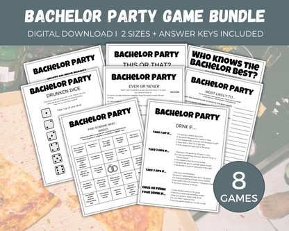 Bachelor Party Game Bundle
