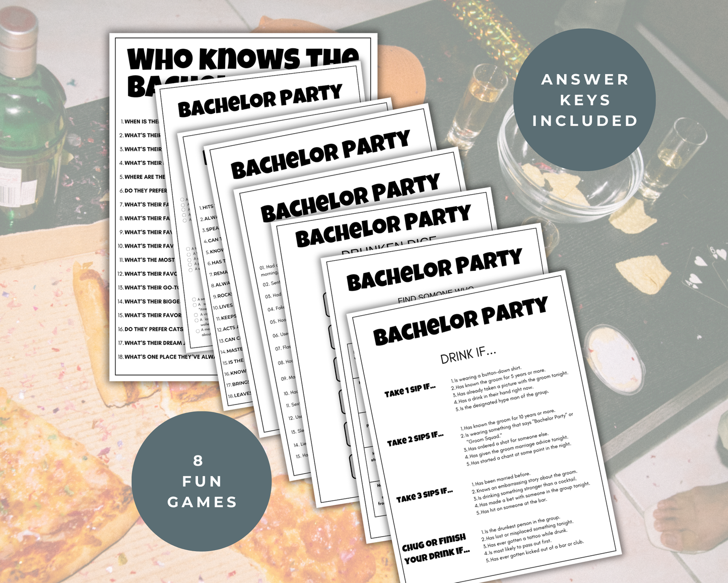 Bachelor Party Game Bundle