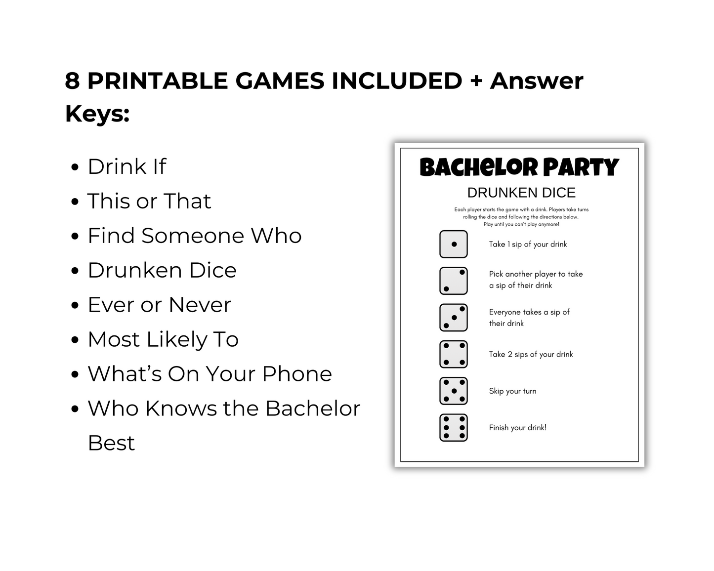 Bachelor Party Game Bundle