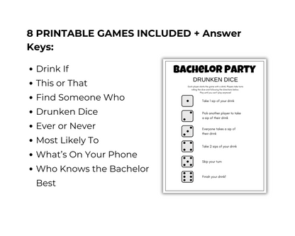 Bachelor Party Game Bundle