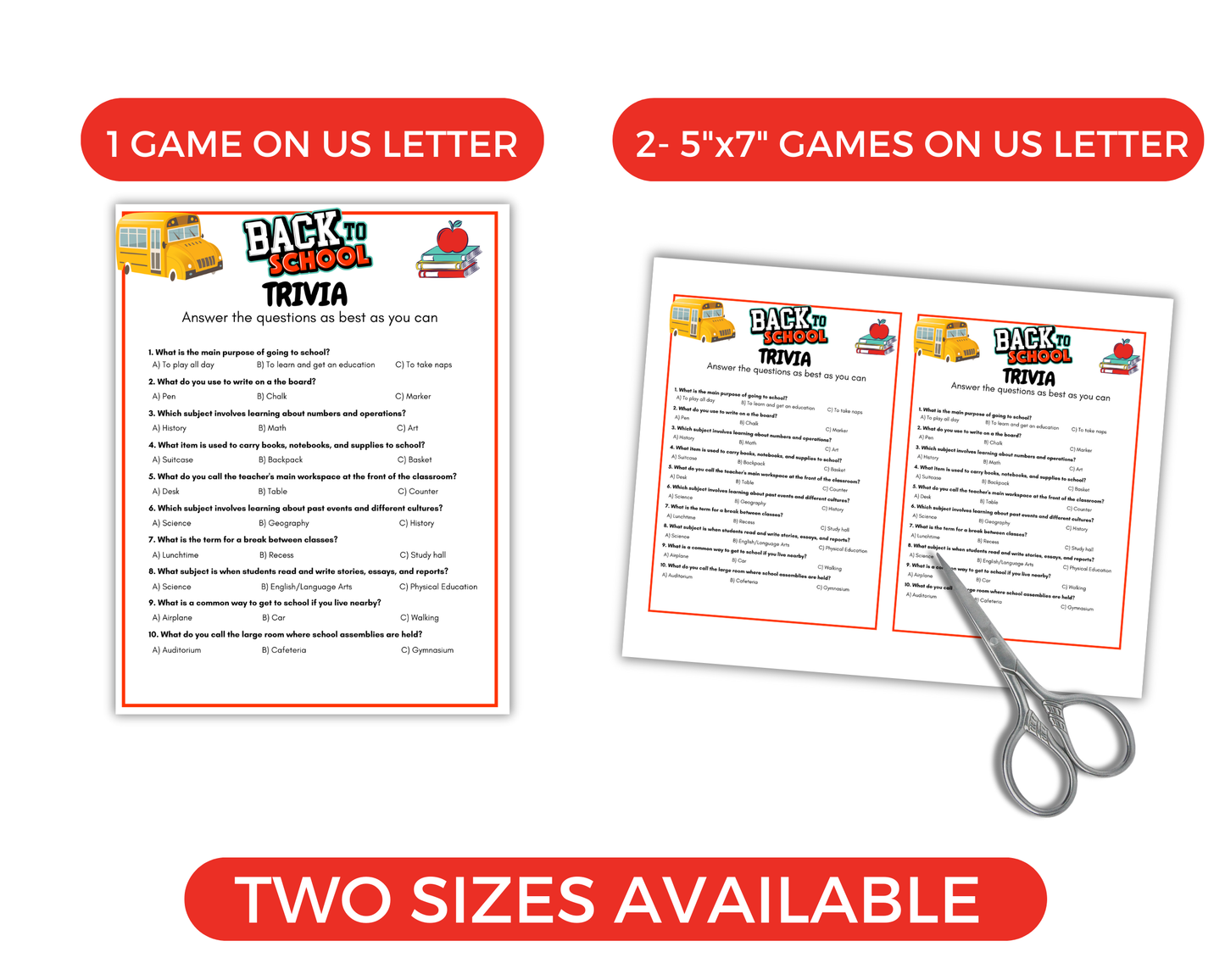 Back to School Games Bundle