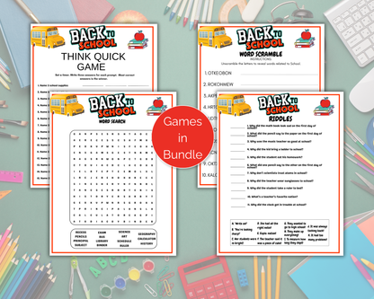 Back to School Games Bundle