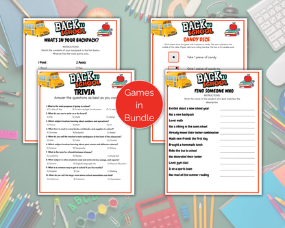 Back to School Games Bundle