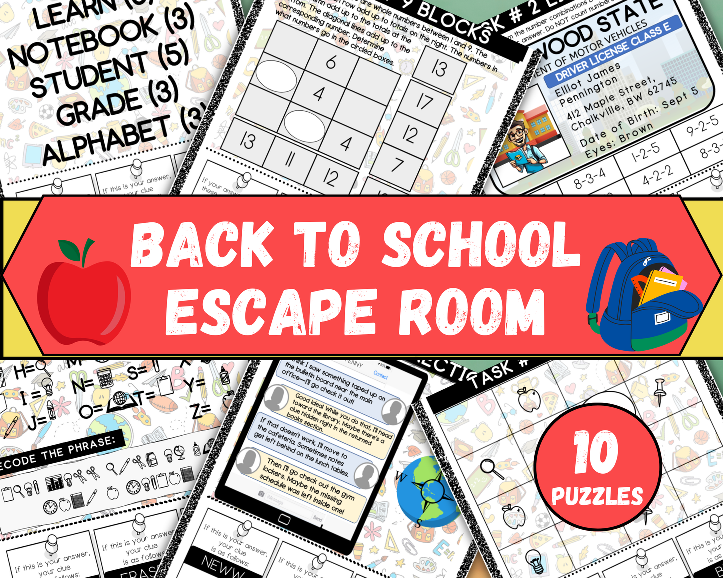Back To School Escape Room for Kids