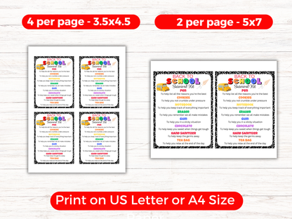 Editable Back to School Survival Kit Gift Tags