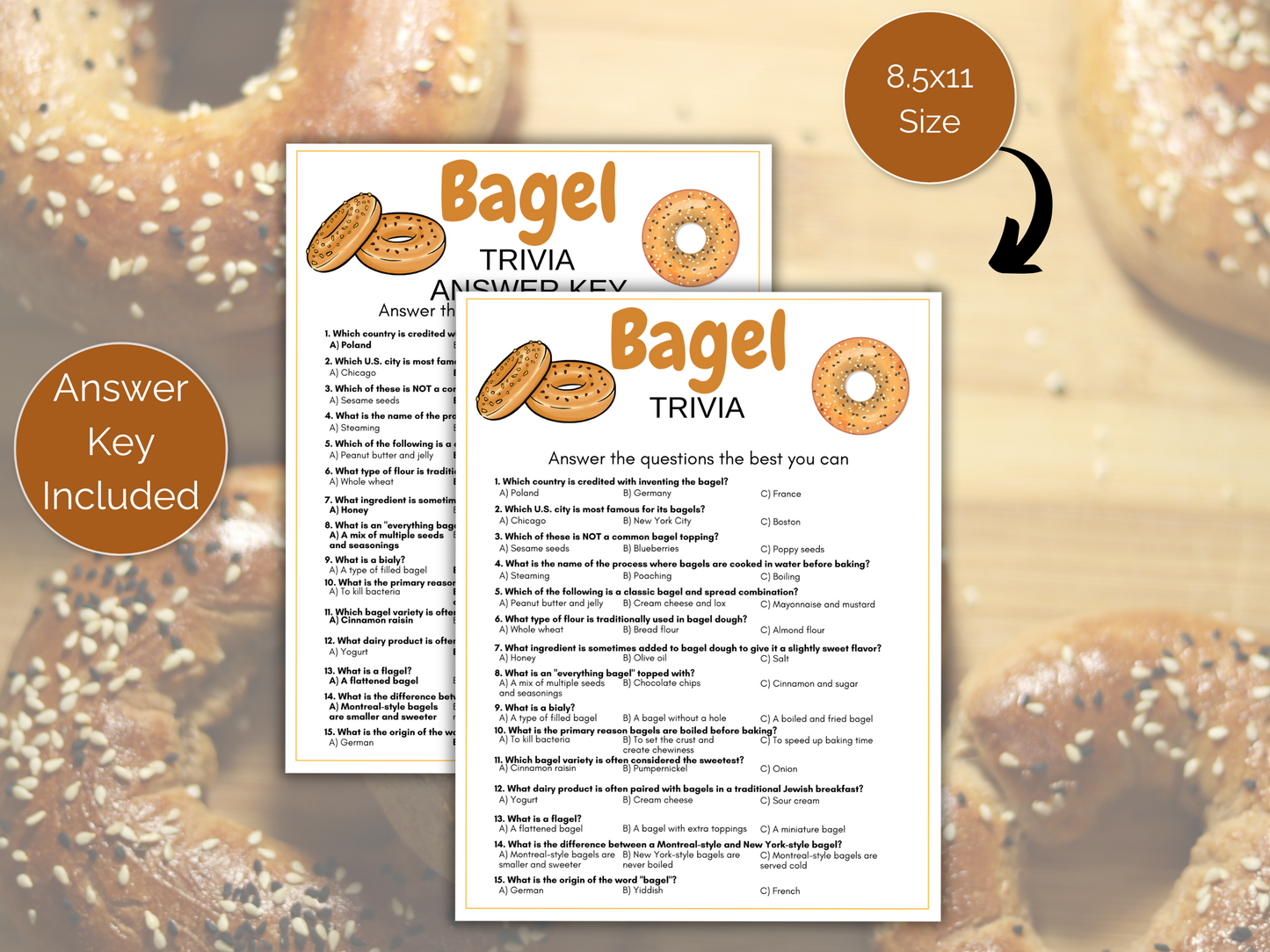 Bagel Trivia Game