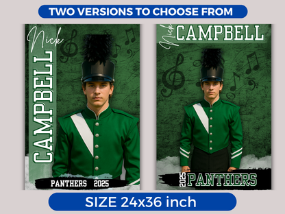 Editable Senior Marching Band Banner Template