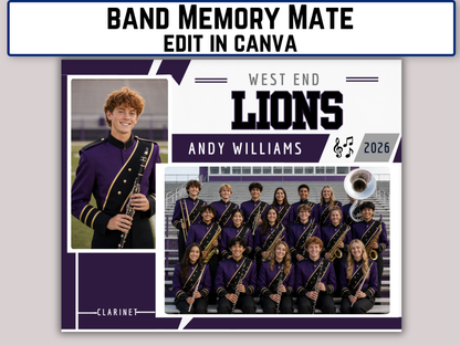 Editable Band Memory Mate Template