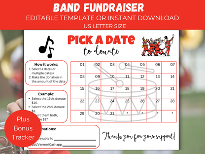 Editable Band Pick A Date