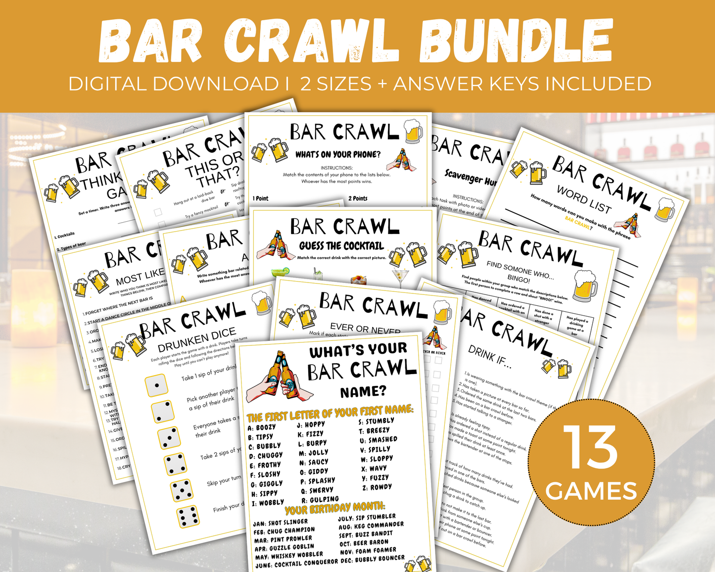 Bar Crawl Game Bundle