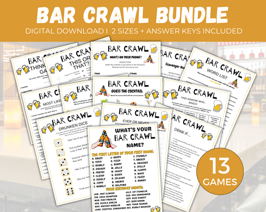 Bar Crawl Game Bundle