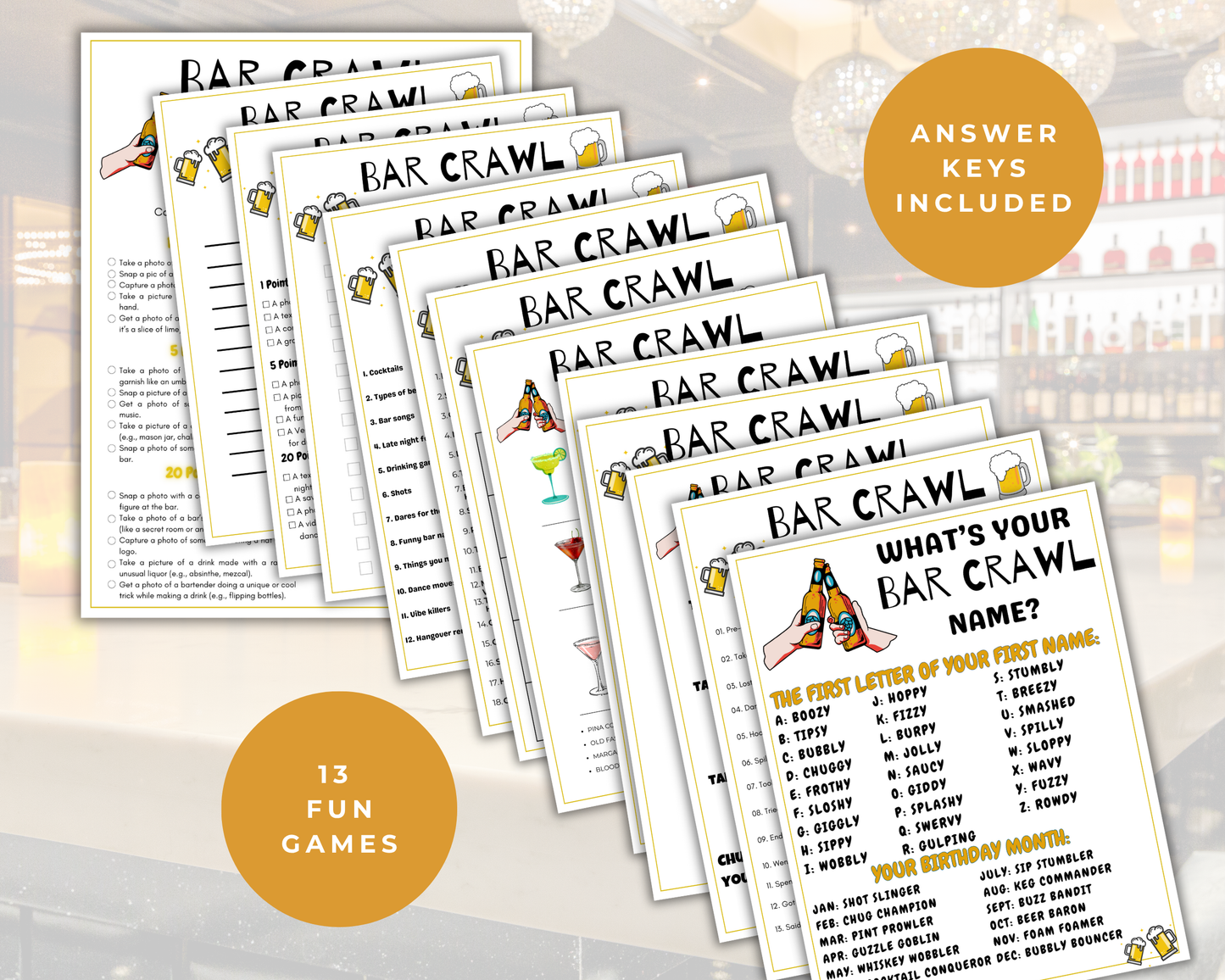Bar Crawl Game Bundle