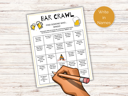 Bar Crawl Find Someone Who