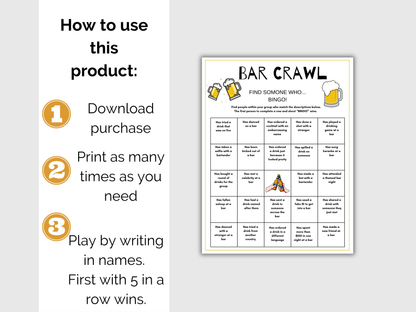 Bar Crawl Find Someone Who