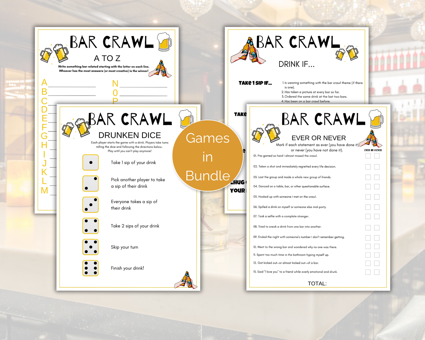 Bar Crawl Game Bundle