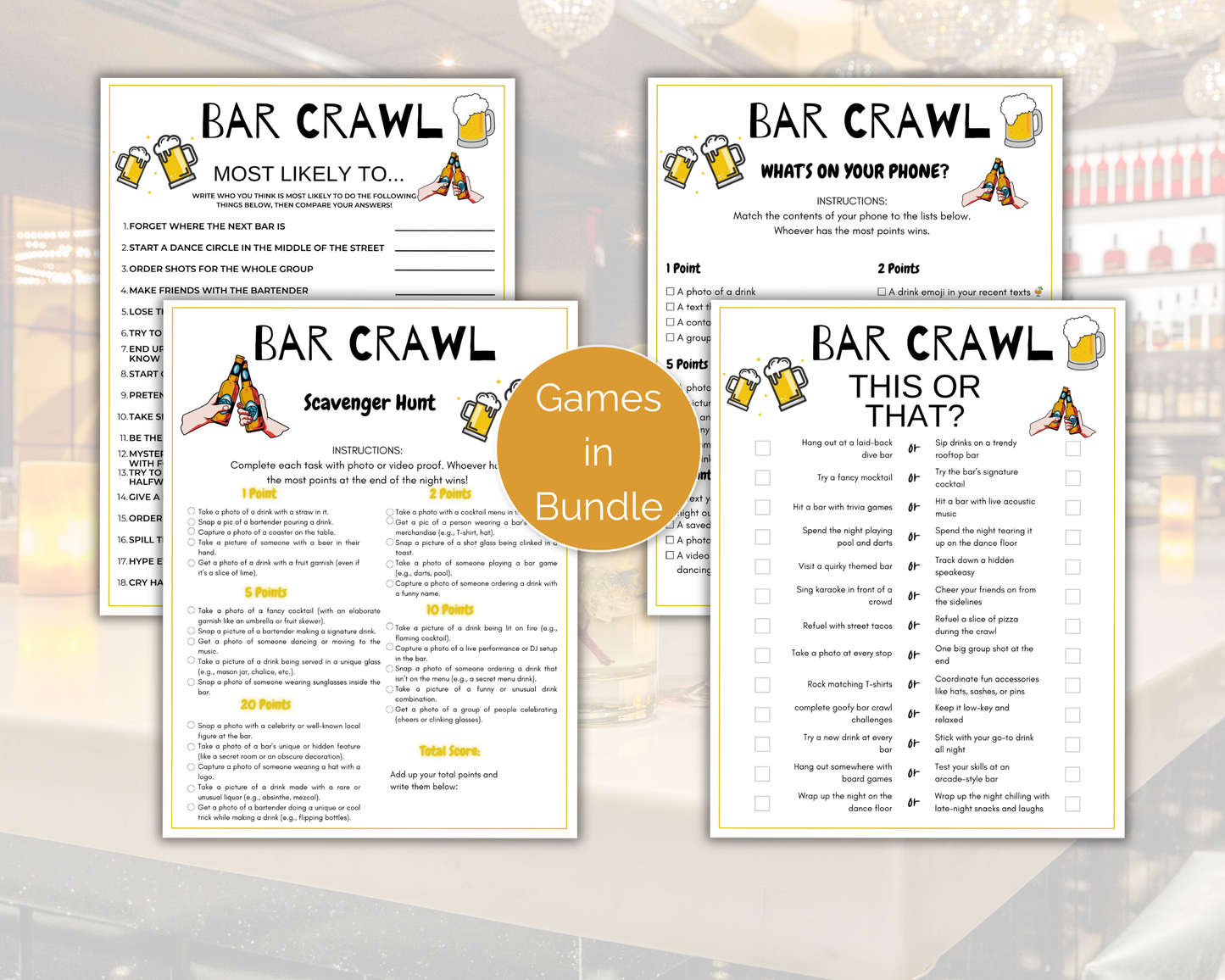 Bar Crawl Game Bundle
