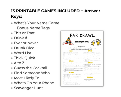 Bar Crawl Game Bundle