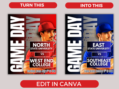 Baseball Game Day Social Media Template