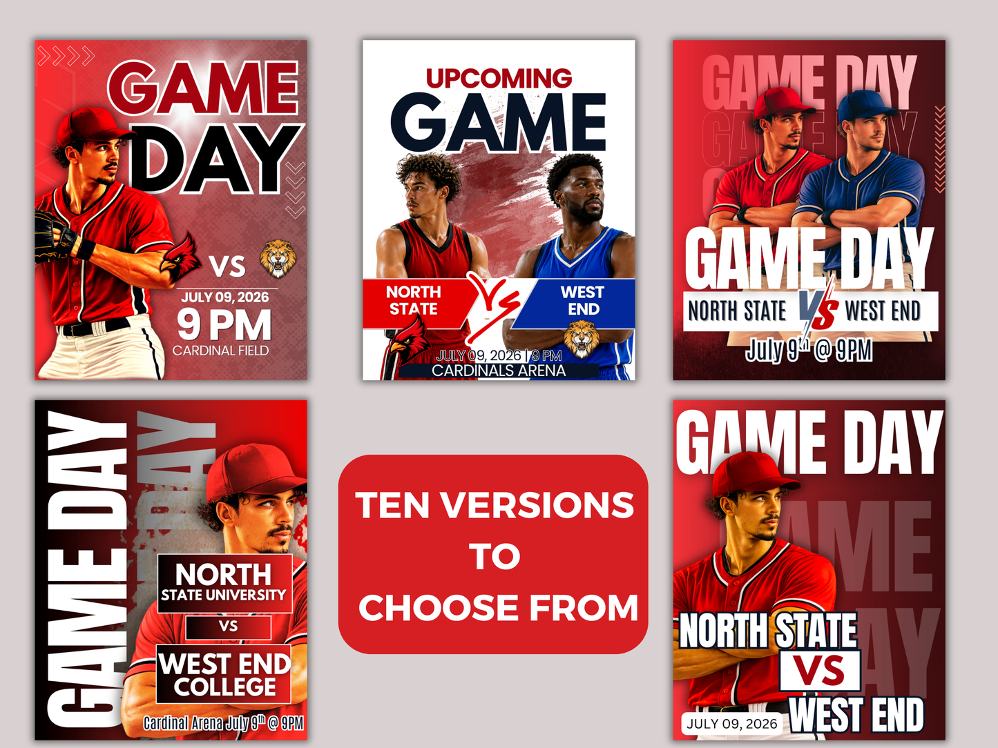 Baseball Game Day Social Media Template