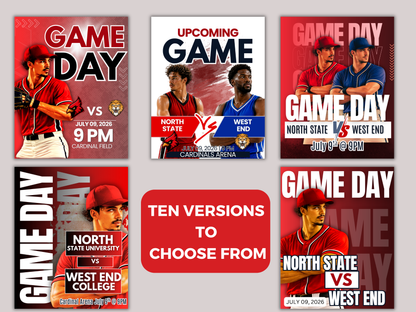 Baseball Game Day Social Media Template