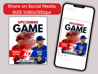 Baseball Game Day Social Media Template
