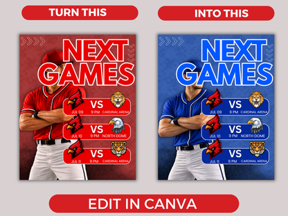 Baseball Schedule Template