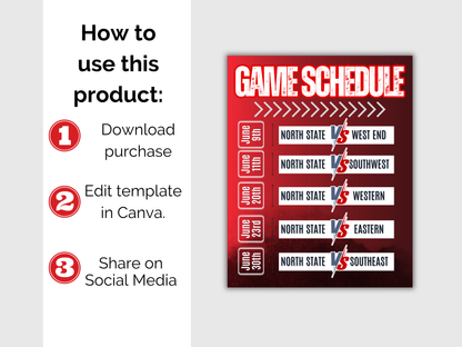 Baseball Schedule Template