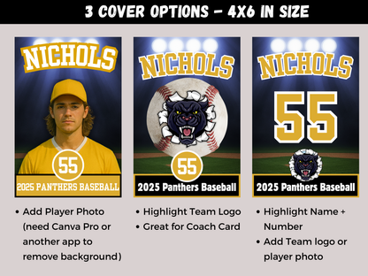 Editable Baseball Team Roster Template