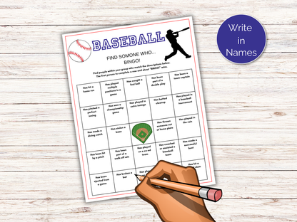 Baseball Find Someone Who