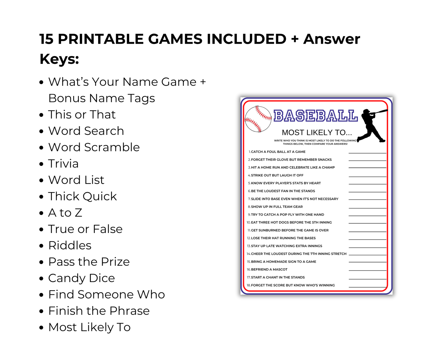 Baseball Game Bundle