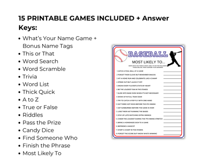 Baseball Game Bundle